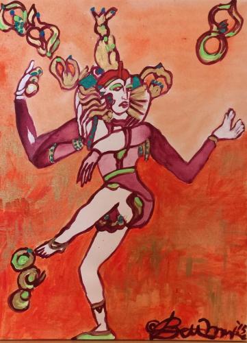  (Dancing Shiva) acrylic on canvas 